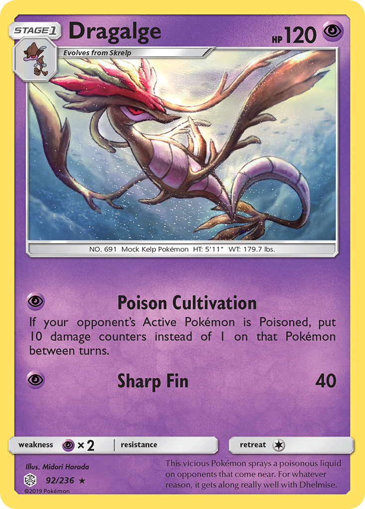 Dragalge (92/236) [Sun & Moon: Cosmic Eclipse] | Jomio and Rueliete's Cards and Comics