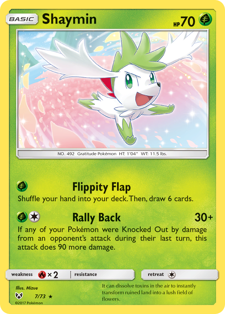 Shaymin (7/73) [Sun & Moon: Shining Legends] | Jomio and Rueliete's Cards and Comics