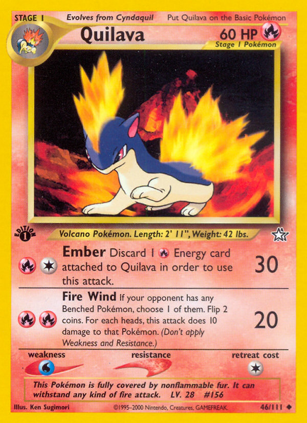 Quilava (46/111) [Neo Genesis 1st Edition] | Jomio and Rueliete's Cards and Comics