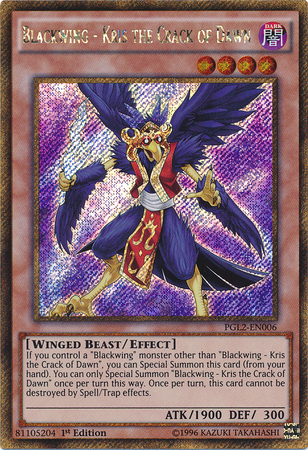 Blackwing - Kris the Crack of Dawn [PGL2-EN006] Gold Secret Rare | Jomio and Rueliete's Cards and Comics