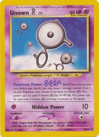 Unown [B] (39/64) [Neo Revelation Unlimited] | Jomio and Rueliete's Cards and Comics