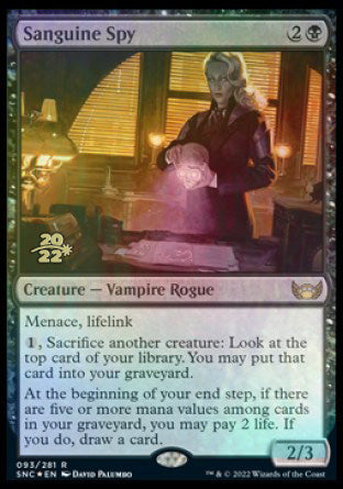 Sanguine Spy [Streets of New Capenna Prerelease Promos] | Jomio and Rueliete's Cards and Comics