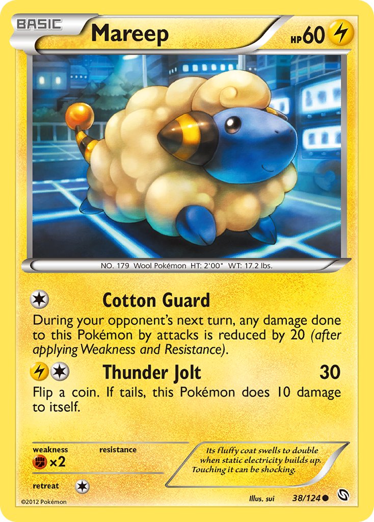 Mareep (38/124) [Black & White: Dragons Exalted] | Jomio and Rueliete's Cards and Comics