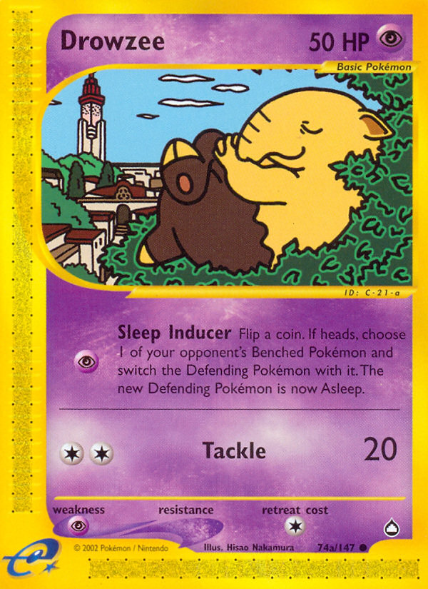 Drowzee (74a/147) [Aquapolis] | Jomio and Rueliete's Cards and Comics