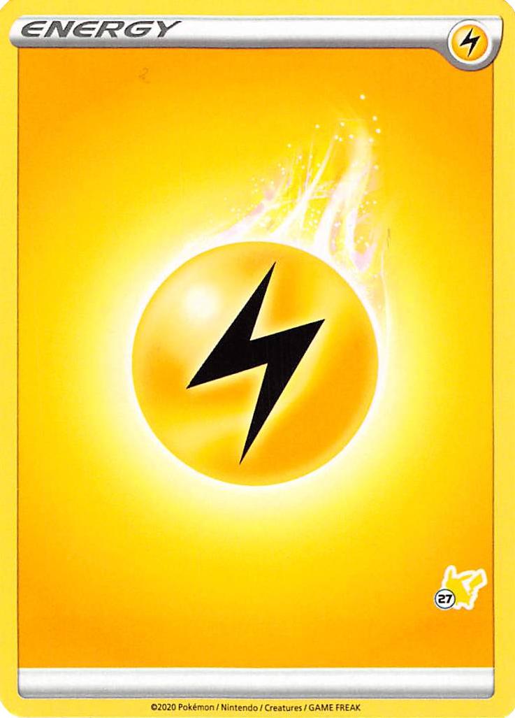 Lightning Energy (Pikachu Stamp #27) [Battle Academy 2022] | Jomio and Rueliete's Cards and Comics