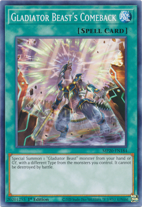 Gladiator Beast's Comeback [MP20-EN184] Common | Jomio and Rueliete's Cards and Comics