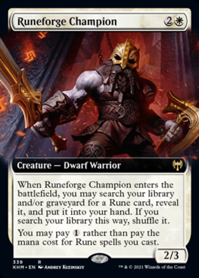 Runeforge Champion (Extended Art) [Kaldheim] | Jomio and Rueliete's Cards and Comics