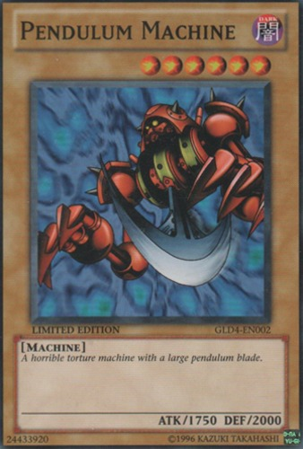 Pendulum Machine [GLD4-EN002] Common | Jomio and Rueliete's Cards and Comics