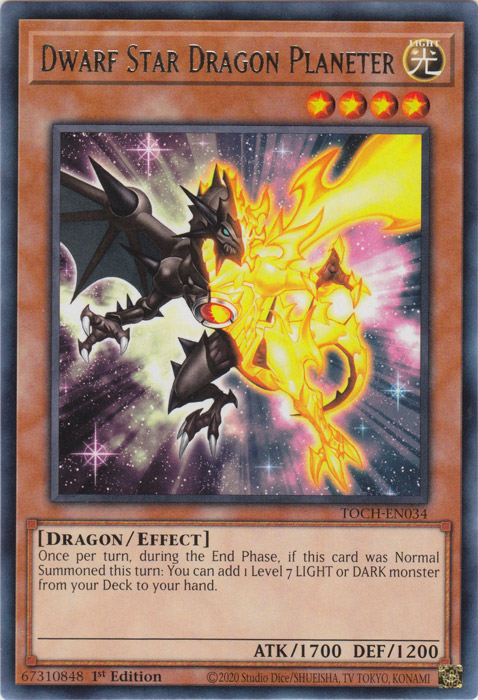 Dwarf Star Dragon Planeter [TOCH-EN034] Rare | Jomio and Rueliete's Cards and Comics