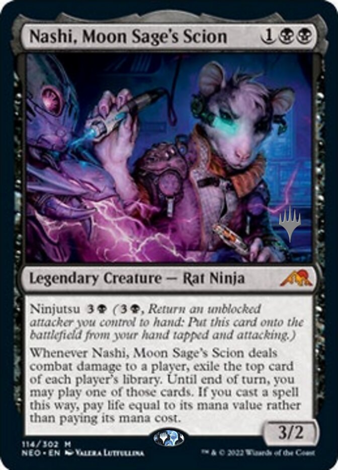 Nashi, Moon Sage's Scion (Promo Pack) [Kamigawa: Neon Dynasty Promos] | Jomio and Rueliete's Cards and Comics