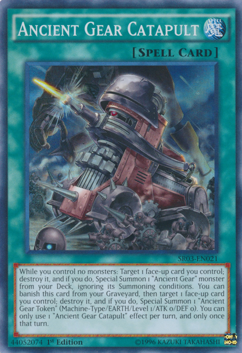 Ancient Gear Catapult [SR03-EN021] Super Rare | Jomio and Rueliete's Cards and Comics