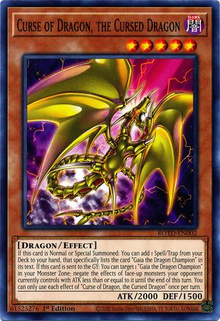 Curse of Dragon, the Cursed Dragon [ROTD-EN002] Common | Jomio and Rueliete's Cards and Comics