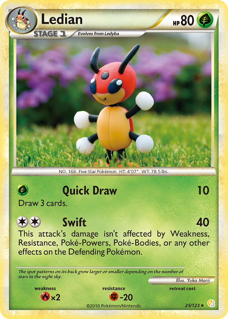 Ledian (25/123) [HeartGold & SoulSilver: Base Set] | Jomio and Rueliete's Cards and Comics