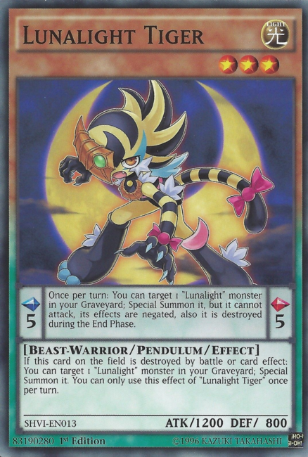 Lunalight Tiger [SHVI-EN013] Common | Jomio and Rueliete's Cards and Comics