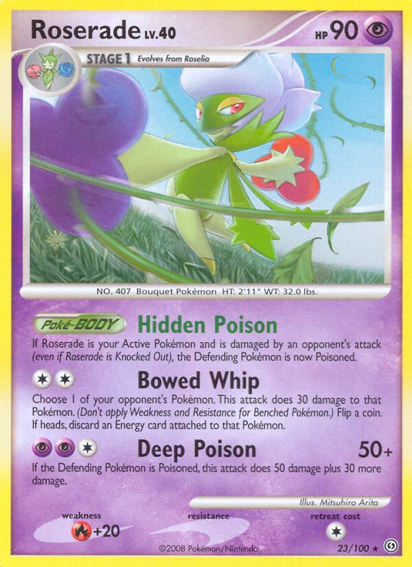 Roserade (23/100) [Diamond & Pearl: Stormfront] | Jomio and Rueliete's Cards and Comics