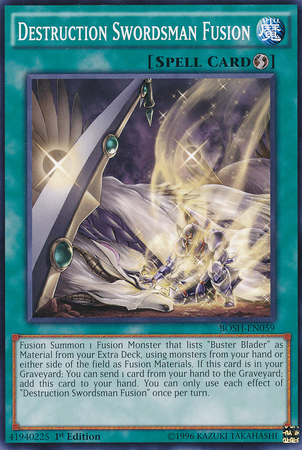 Destruction Swordsman Fusion [BOSH-EN059] Common | Jomio and Rueliete's Cards and Comics