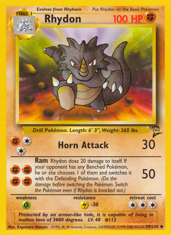 Rhydon (59/130) [Base Set 2] | Jomio and Rueliete's Cards and Comics