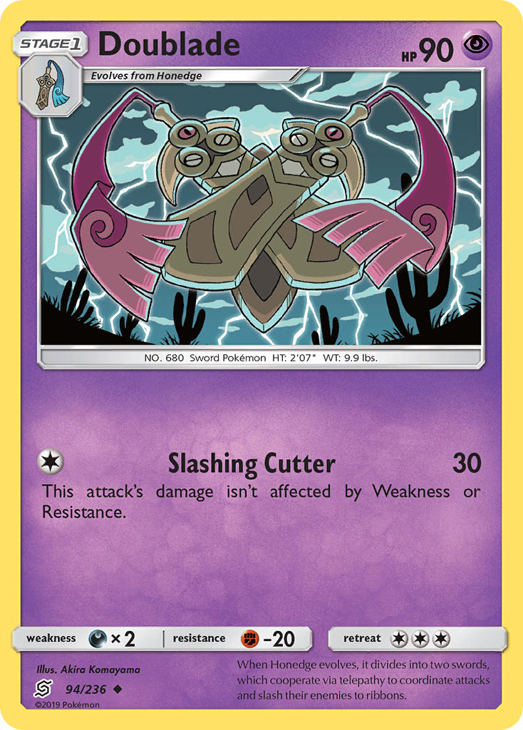 Doublade (94/236) [Sun & Moon: Unified Minds] | Jomio and Rueliete's Cards and Comics