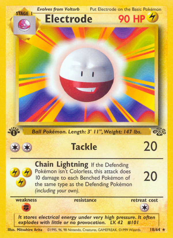 Electrode (18/64) [Jungle 1st Edition] | Jomio and Rueliete's Cards and Comics