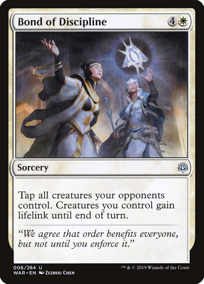 Bond of Discipline [War of the Spark] | Jomio and Rueliete's Cards and Comics