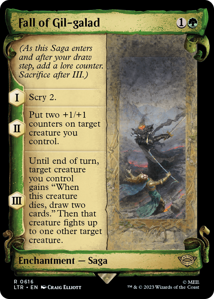 Fall of Gil-galad [The Lord of the Rings: Tales of Middle-Earth Showcase Scrolls] | Jomio and Rueliete's Cards and Comics