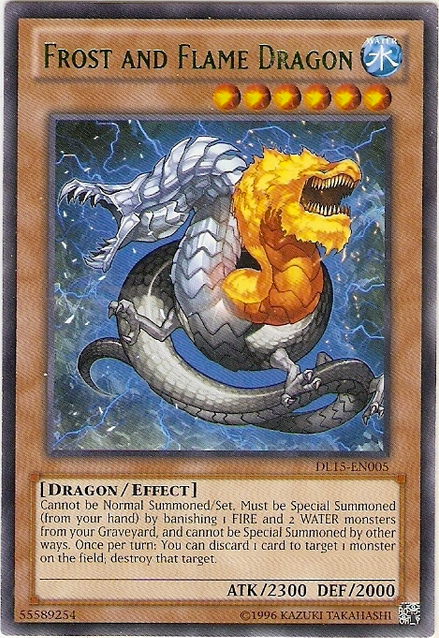 Frost and Flame Dragon (Green) [DL15-EN005] Rare | Jomio and Rueliete's Cards and Comics