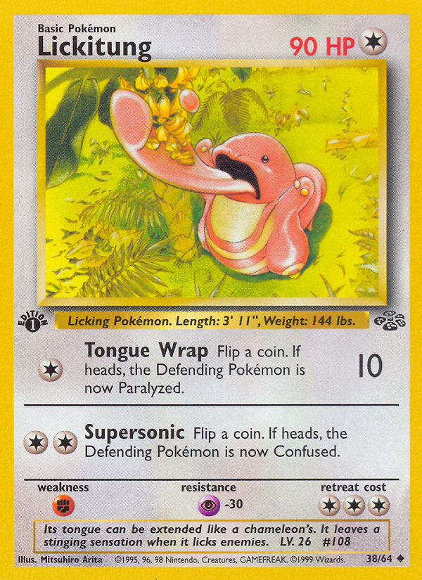 Lickitung (38/64) [Jungle 1st Edition] | Jomio and Rueliete's Cards and Comics