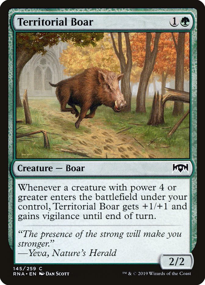 Territorial Boar [Ravnica Allegiance] | Jomio and Rueliete's Cards and Comics