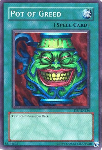 Pot of Greed [DB1-EN134] Super Rare | Jomio and Rueliete's Cards and Comics