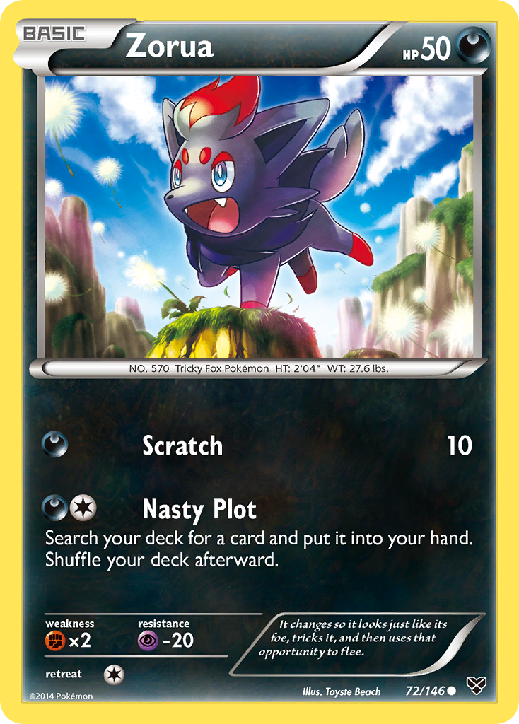 Zorua (72/146) [XY: Base Set] | Jomio and Rueliete's Cards and Comics