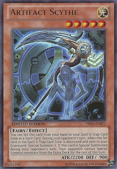 Artifact Scythe [PRIO-ENSP1] Ultra Rare | Jomio and Rueliete's Cards and Comics