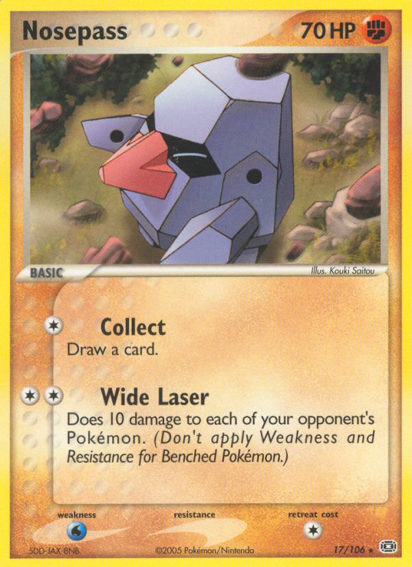 Nosepass (17/106) [EX: Emerald] | Jomio and Rueliete's Cards and Comics