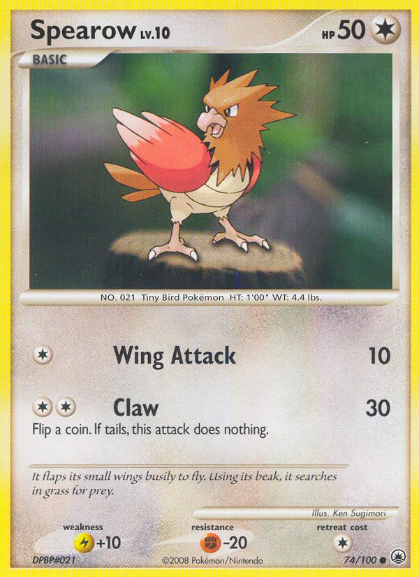 Spearow (74/100) [Diamond & Pearl: Majestic Dawn] | Jomio and Rueliete's Cards and Comics