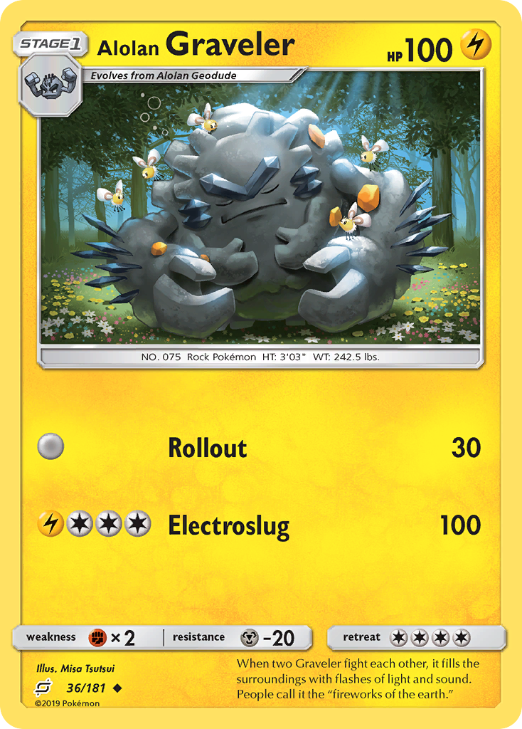 Alolan Graveler (36/181) [Sun & Moon: Team Up] | Jomio and Rueliete's Cards and Comics