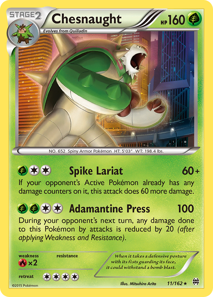 Chesnaught (11/162) [XY: BREAKthrough] | Jomio and Rueliete's Cards and Comics
