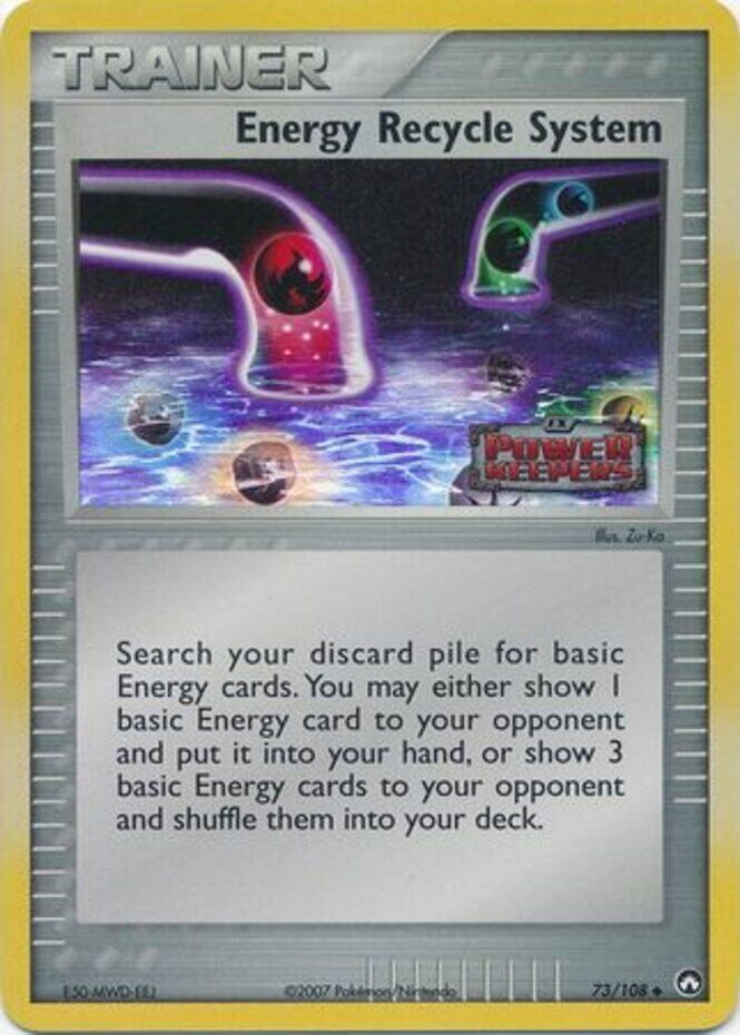 Energy Recycle System (73/108) (Stamped) [EX: Power Keepers] | Jomio and Rueliete's Cards and Comics