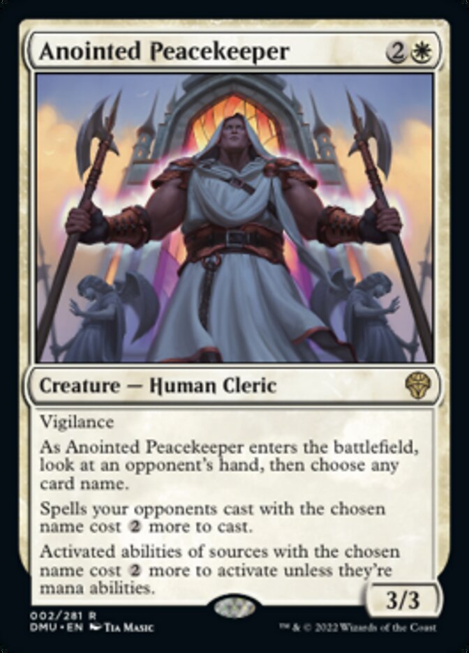 Anointed Peacekeeper [Dominaria United] | Jomio and Rueliete's Cards and Comics