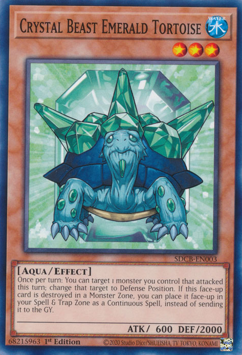 Crystal Beast Emerald Tortoise [SDCB-EN003] Common | Jomio and Rueliete's Cards and Comics