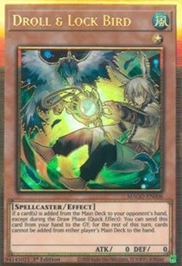 Droll & Lock Bird (Alternate Art) [MAGO-EN006] Gold Rare | Jomio and Rueliete's Cards and Comics