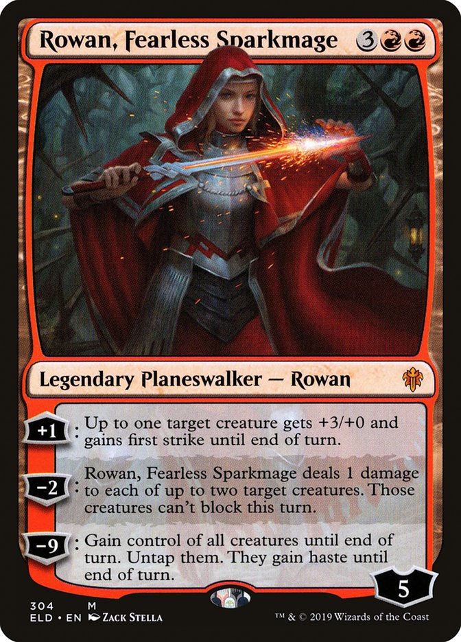 Rowan, Fearless Sparkmage [Throne of Eldraine] | Jomio and Rueliete's Cards and Comics