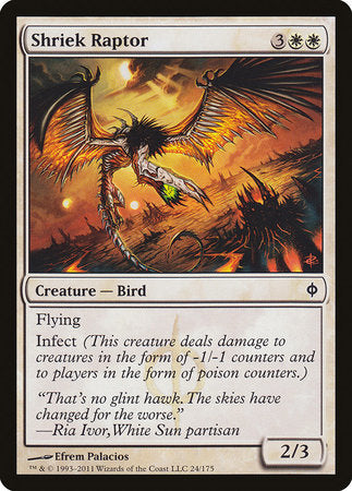 Shriek Raptor [New Phyrexia] | Jomio and Rueliete's Cards and Comics