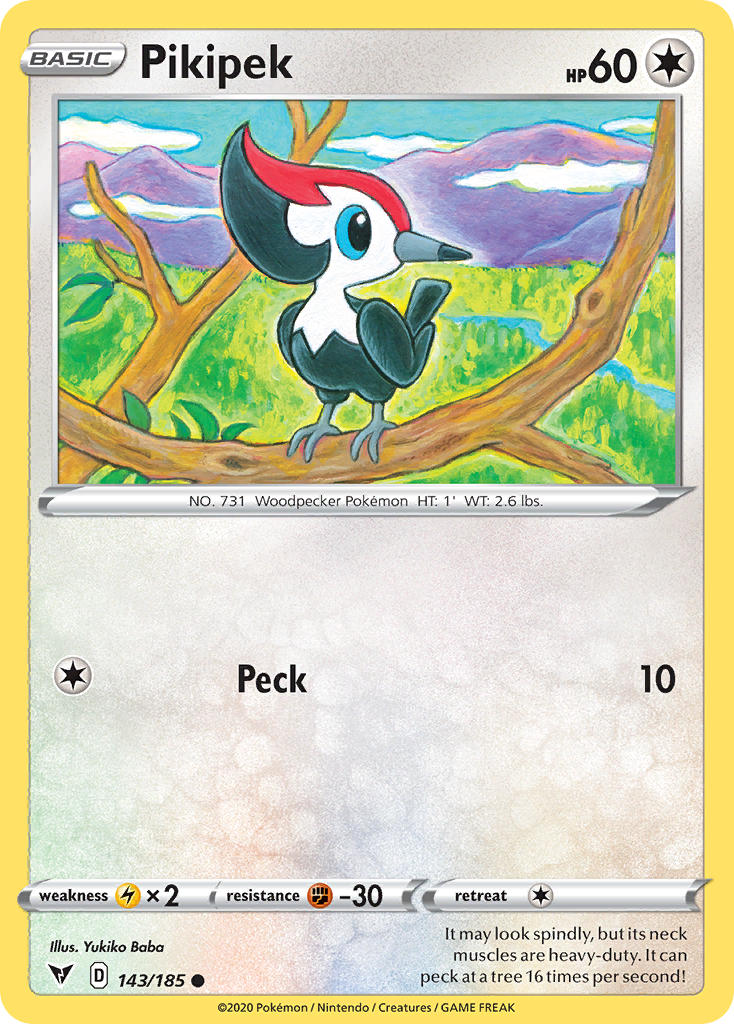 Pikipek (143/185) [Sword & Shield: Vivid Voltage] | Jomio and Rueliete's Cards and Comics