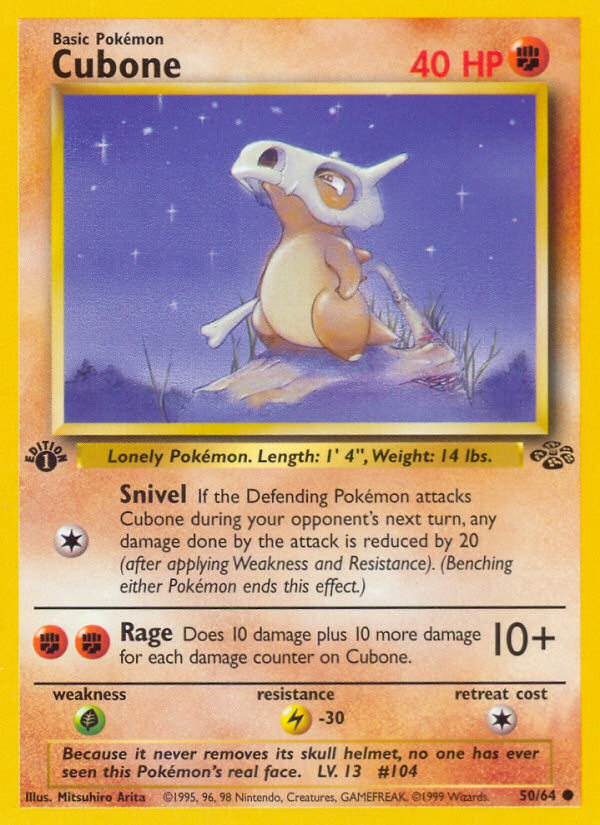 Cubone (50/64) [Jungle 1st Edition] | Jomio and Rueliete's Cards and Comics
