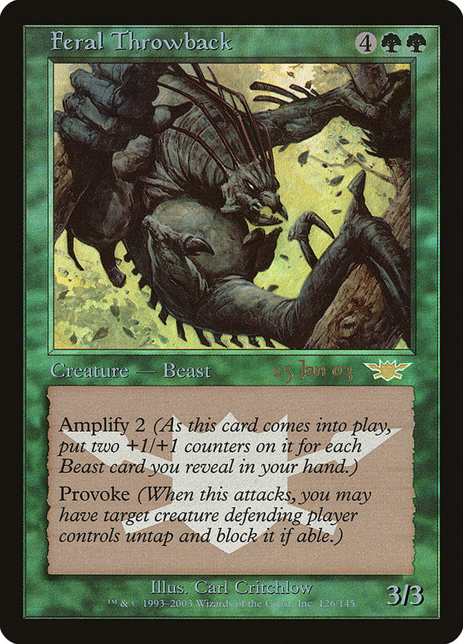 Feral Throwback [Legions Promos] | Jomio and Rueliete's Cards and Comics