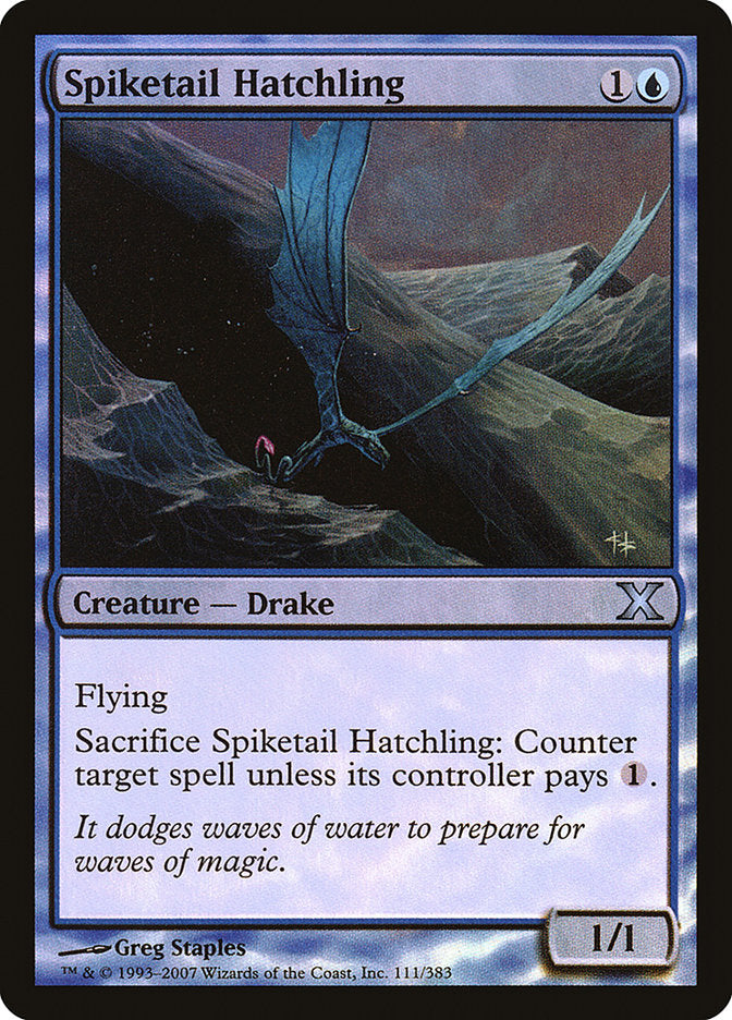 Spiketail Hatchling (Premium Foil) [Tenth Edition] | Jomio and Rueliete's Cards and Comics