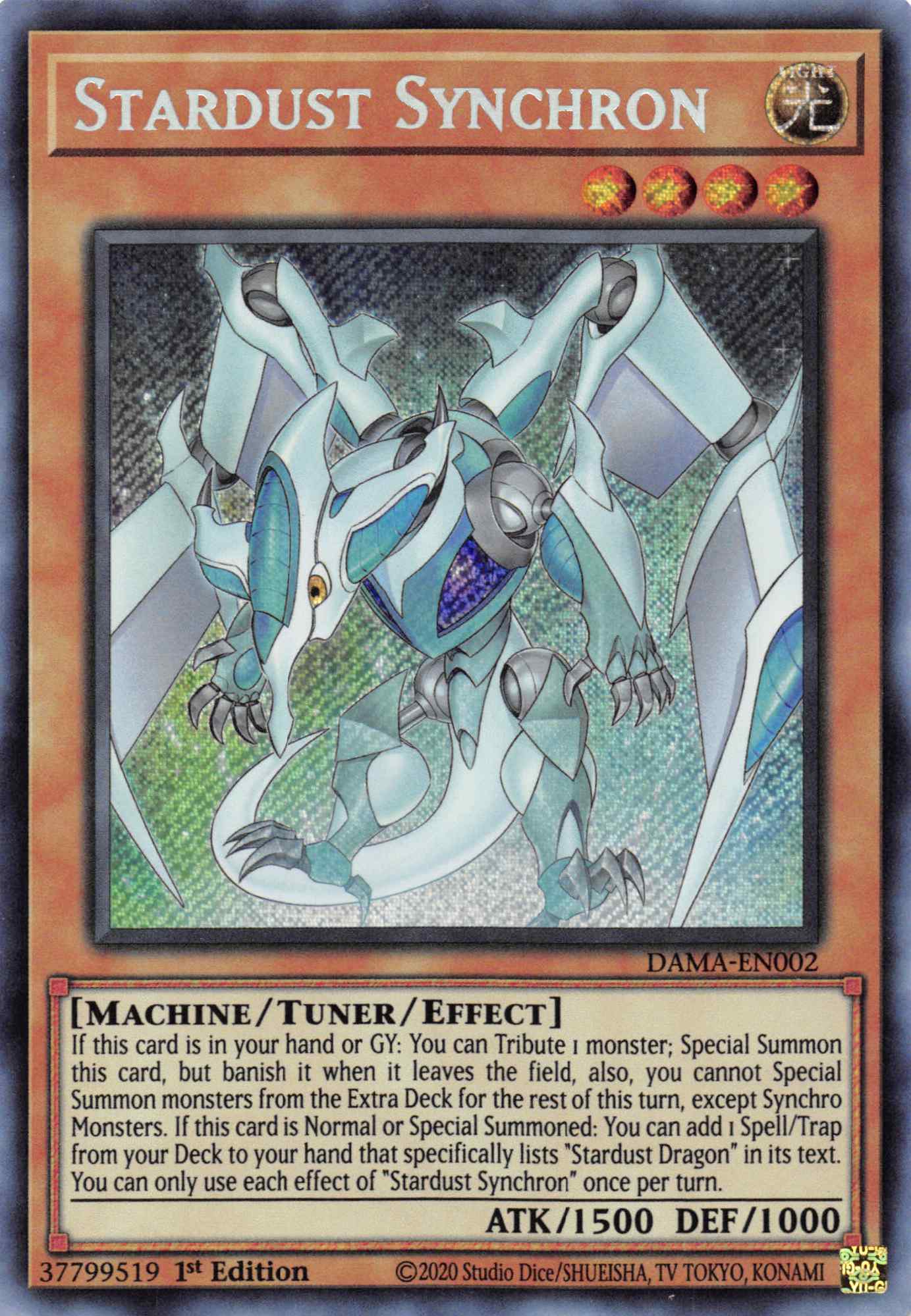 Stardust Synchron [DAMA-EN002] Secret Rare | Jomio and Rueliete's Cards and Comics