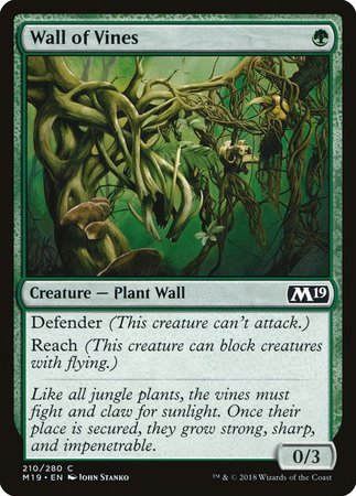 Wall of Vines [Core Set 2019] | Jomio and Rueliete's Cards and Comics