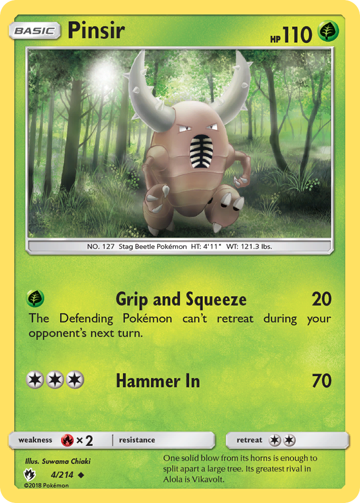 Pinsir (4/214) [Sun & Moon: Lost Thunder] | Jomio and Rueliete's Cards and Comics
