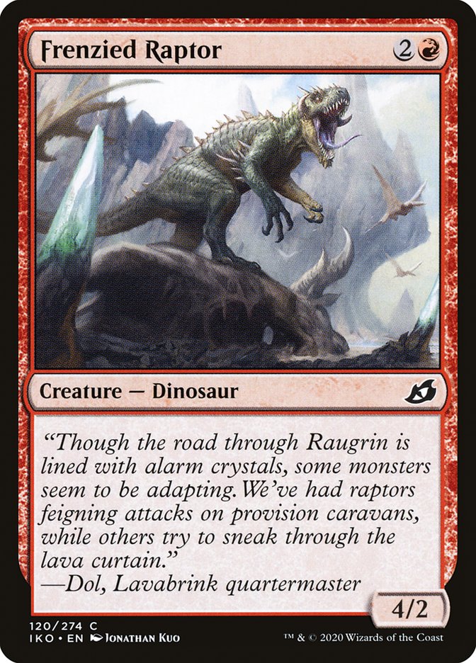 Frenzied Raptor [Ikoria: Lair of Behemoths] | Jomio and Rueliete's Cards and Comics