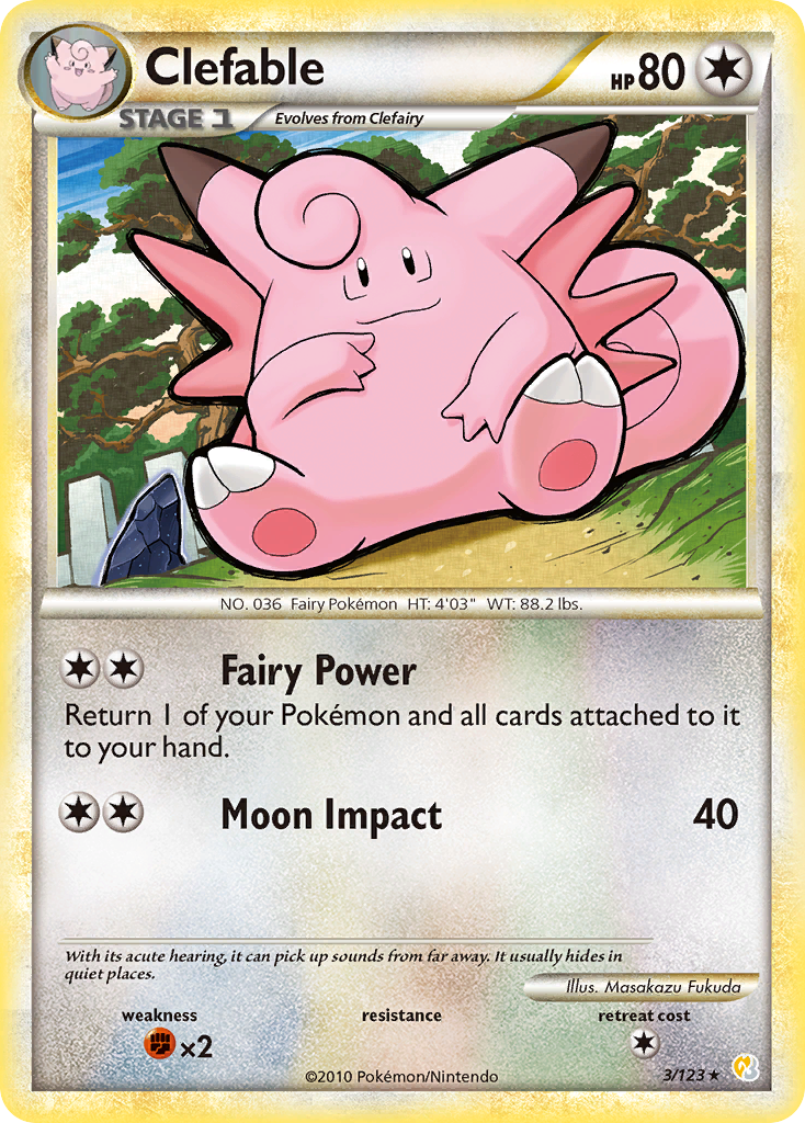 Clefable (3/123) [HeartGold & SoulSilver: Base Set] | Jomio and Rueliete's Cards and Comics